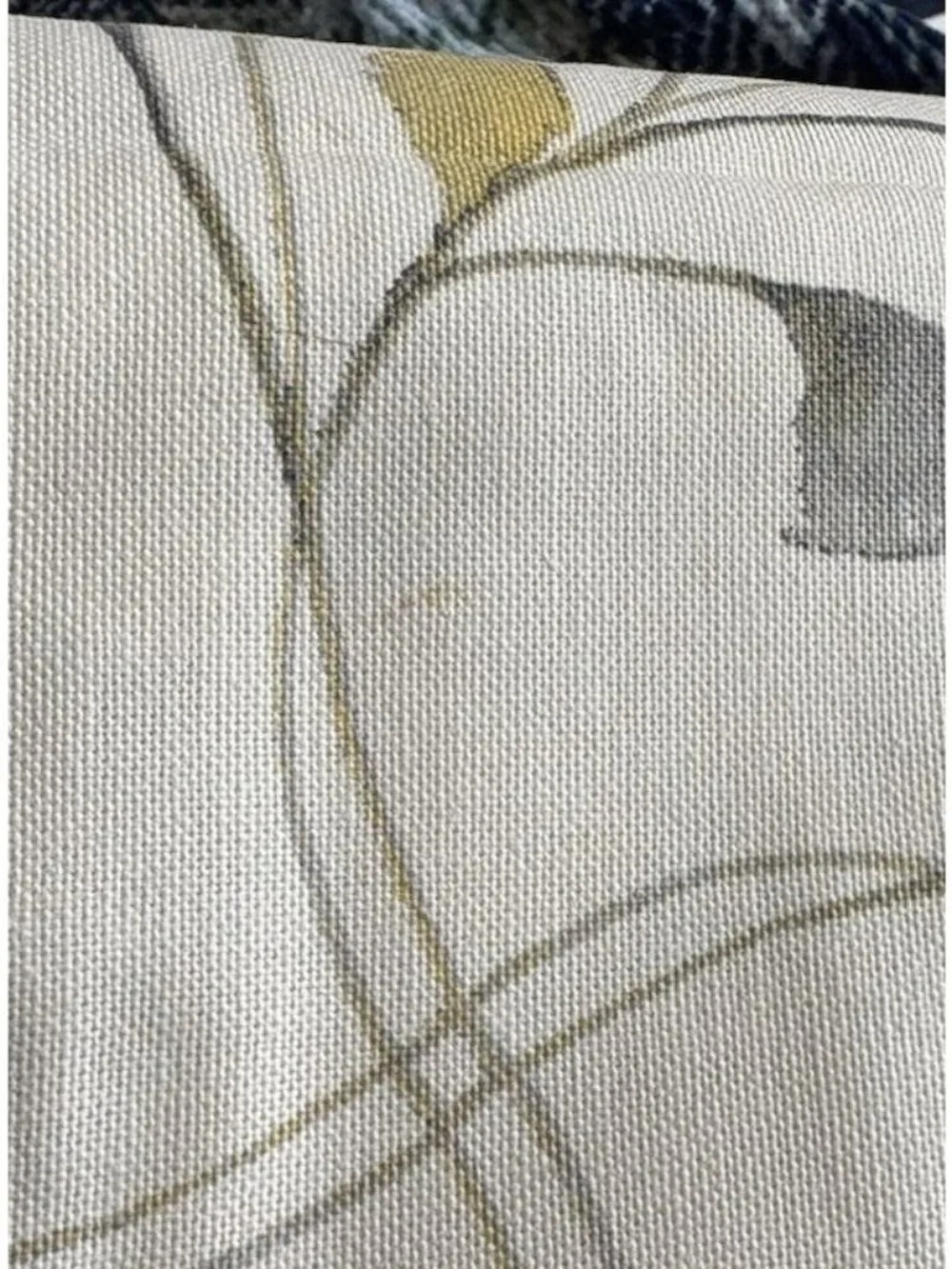 WEST ELM Pair/Set of 2 Ivory Leaf Print Curtain Panels Cotton 48